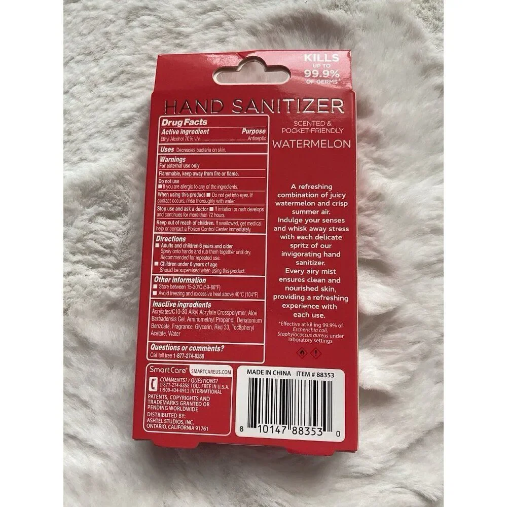 Smart Care Scented Hand Sanitizer Spray 1 Fl‎ Oz Watermelon Hydrating NEW